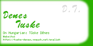 denes tuske business card
